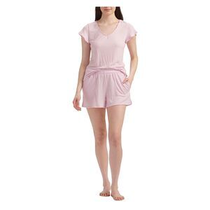 Splendid Two-Piece Flutter Tee & Shorts Winsome Orchid XS (US 0-2)